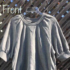 Grey Short sleeved Who What Wear Sweatshirt- Women's M